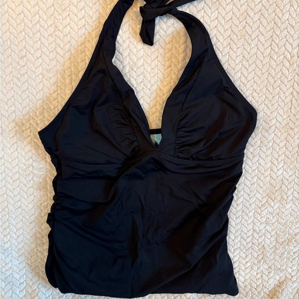 Athletes Black Halter Swimsuit Top